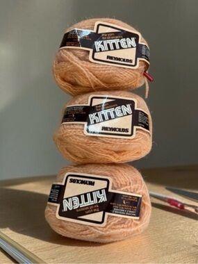 🫶🏻 Reynolds Kitten Mohair Blend Yarn - Peach